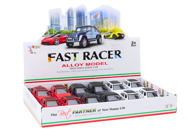 Passenger Car 1:36 Drive Metal Black White Red