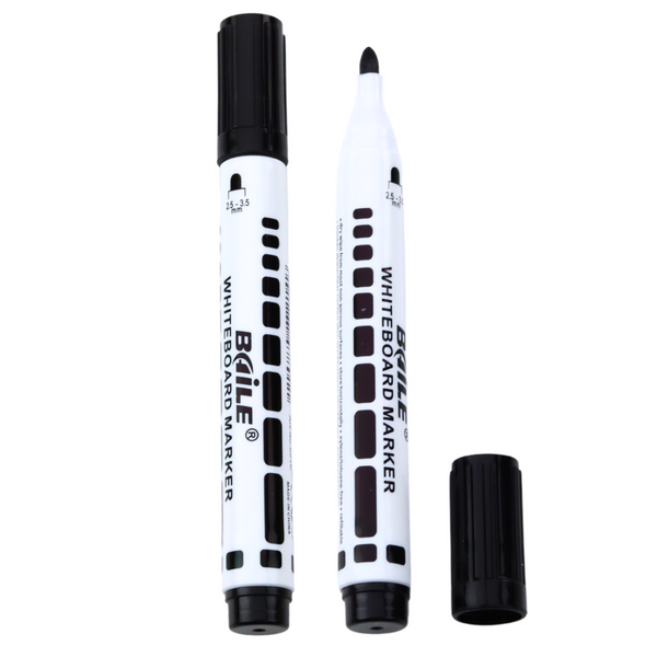 Set of Black Dry Erase Board Markers 12pcs