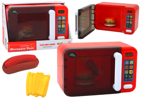 Microwave Oven Toy Microwave Red Accessories