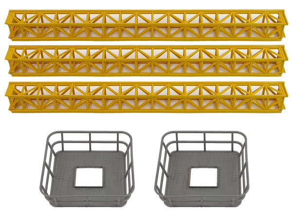 Riesiger Kran + R/C-Fernsteuerung Höhe 183 cm 2 Arbeitsebenen