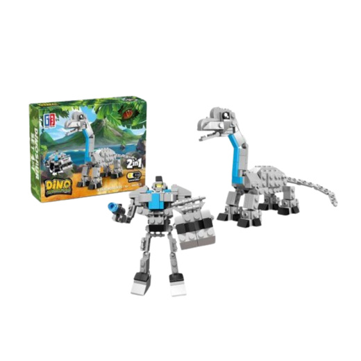 Dinosaurier Roboter 2in1 Bausteine 50-70 Stück Mix