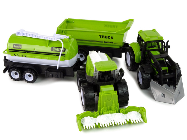 Landwirtschaftliche Fahrzeuge Set Traktor Mähdrescher Tankauflieger