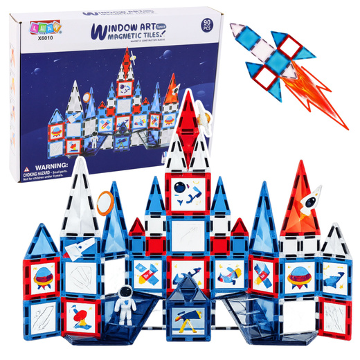 Magnetic Space Windows Construction Blocks 90 pcs.