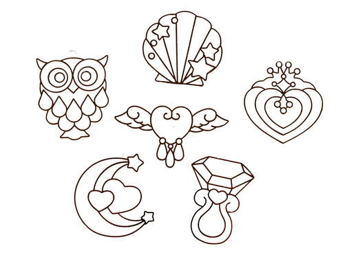 Glasmalerei Anhänger Erstarrte Farbe Schmuck 6 Stk.