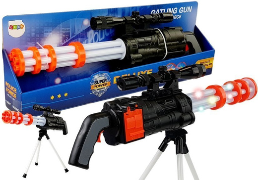Battery Operated Sniper Rifle Rotary Cannon Police 62 cm