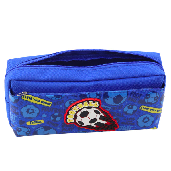 Schul-Organizer-Federmäppchen mit Fußball-Blau