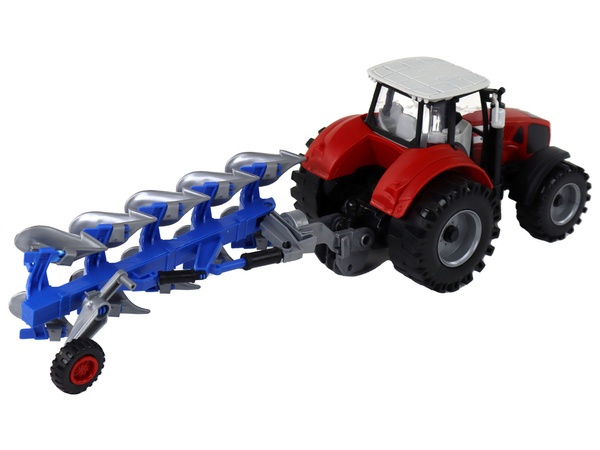 Tractor With Friction Drive Green Plow