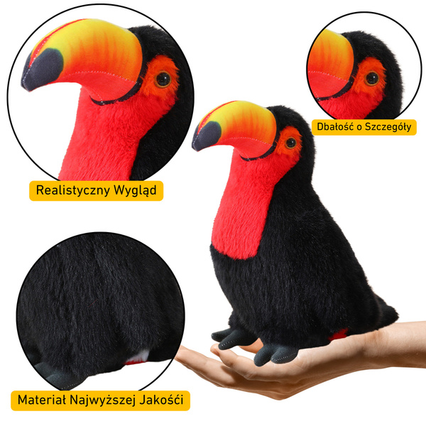 Plüsch Tukan Vogel Plüschtier Maskottchen Kuscheltier Rot 20cm