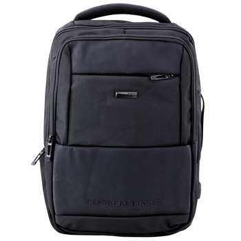 City Business Rucksack USB Brustgurt Schwarz 26L 45cm