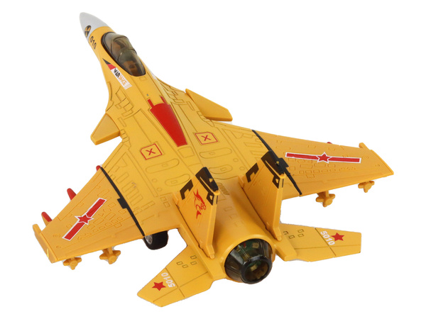 Airplane Model With Friction Drive, Gray, Black or Yellow