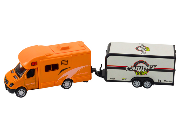 Geländewagen mit Boot oder Wohnmobil, Metallantrieb