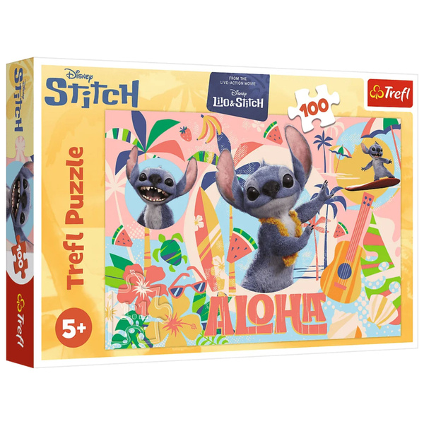Puzzle 100 - Stitch and friends in action - Disney Trefl 16495