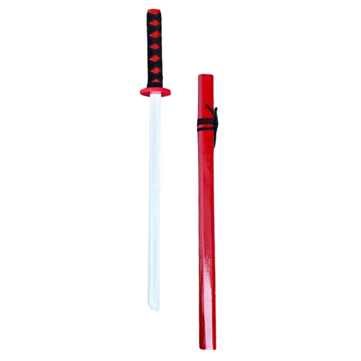 Holz-Katana-Schwertspiel-Trainingsrequisite, Rot, 70 cm