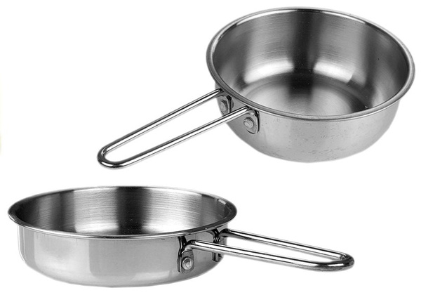 Stainless Steel Pots and Pans Miniature 8 pcs