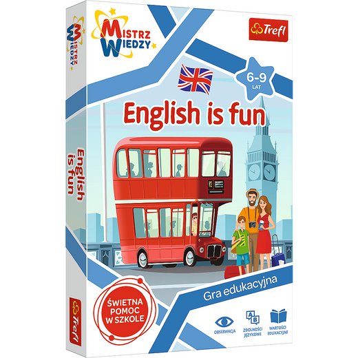 Gra dla dzieci English is Fun Mistrz Wiedzy Trefl 01954