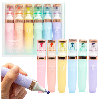 Textmarker-Set Pastell Gold Bunte Elemente 6-tlg