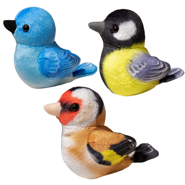Small Plush Bird Blue Tit Goldfinch 10cm