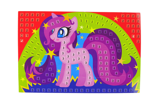 DIY Coloured Mosaic Pony Peeling Set