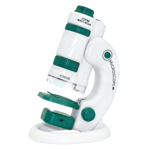 Tragbares Lernmikroskop für Kinder, 2-in-1, 60-fach/180-fach, Zubehör