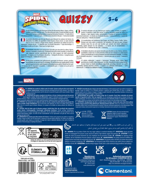 Interactive Quiz Marvel Spidey Disney Junior Clementoni 16805