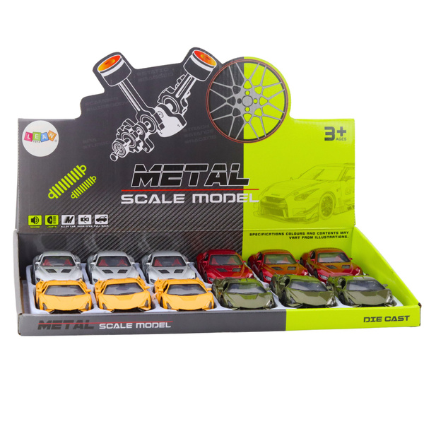 Metall-Sportwagen mit motorisierten Lichtern und Soundmix