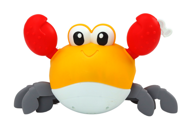 Bath Toy Wind Up Crab Walks Swims Blue Yellow