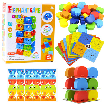 Familien-Arcade-Spiel Elephant Tower Stacking 45-tlg.