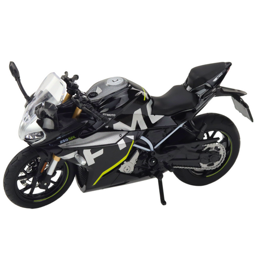 Sports Motorcycle Metal Lights Sounds Black 250 SR 1:12