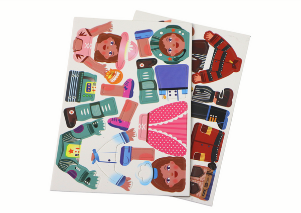 Cartoon Character Theme Magnetic Puzzle Set