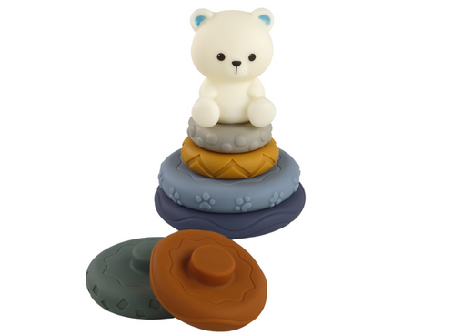 A set of educational blocks for toddlers - Pyramid Teddy Bear