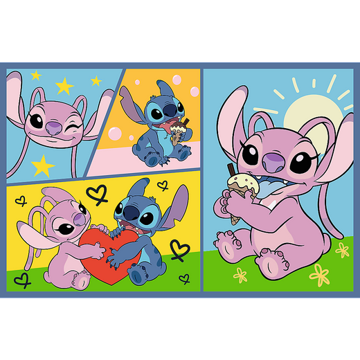 Puzzle 2x70 There's no boredom with Stitch Disney Lilo Stitch Trefl 34444