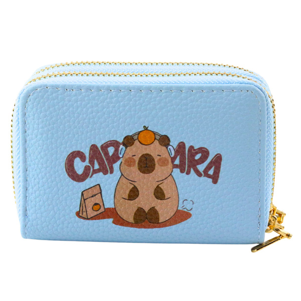 Two-compartment wallet with card compartments Kapybara Blue 12.5 x 8.5cm