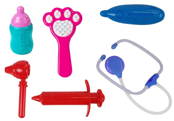 Tierarzt-Set mit Hund und Transporter