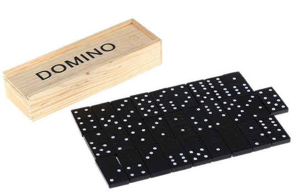 Domino Legespiel Verpackung Aus Holz Dominospiel 28 Teile Spiel für Kinder Set