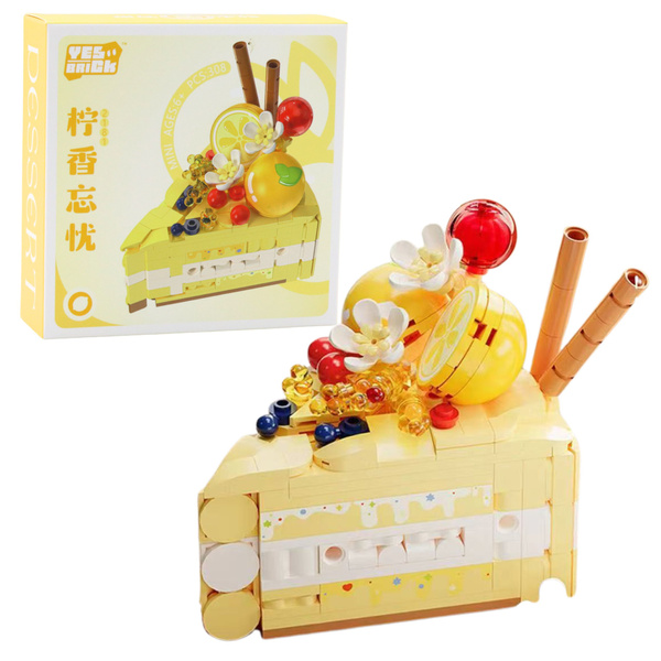Construction Blocks Cake Cake Dessert Decorated 292–357pcs.