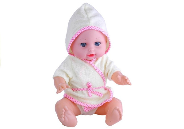 Doll Baby in a bathrobe Potty Nappy Playing Sounds