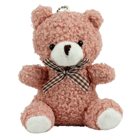 Teddy Bear Plush Keychain Pendant Decoration Pink 8cm