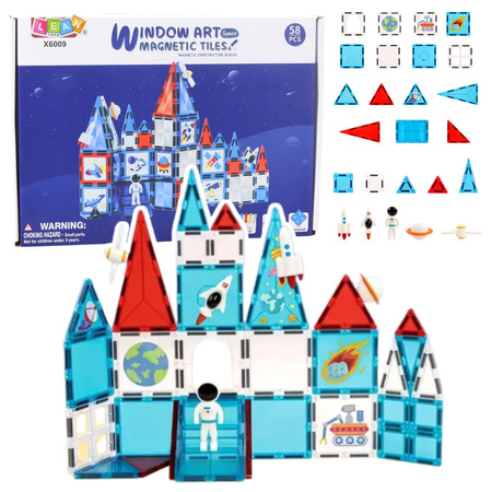 Magnetic Space Windows Construction Blocks 58 pcs.
