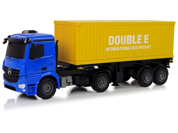 Large R/C truck Mercedes Arocs Blue 1:20 Container 58 cm Long