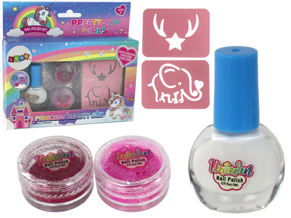 Beauty Set Nagellack, lose Glitzerschablonen