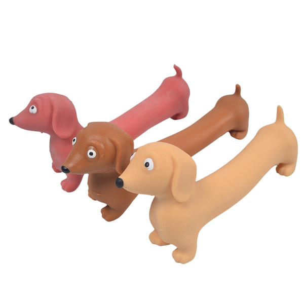 Anti-Stress Ball Squeeze Dog Brown