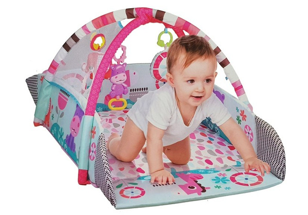 Große pädagogische Poolmatte für Babys 5in1 mit Bällen Hippo Balls