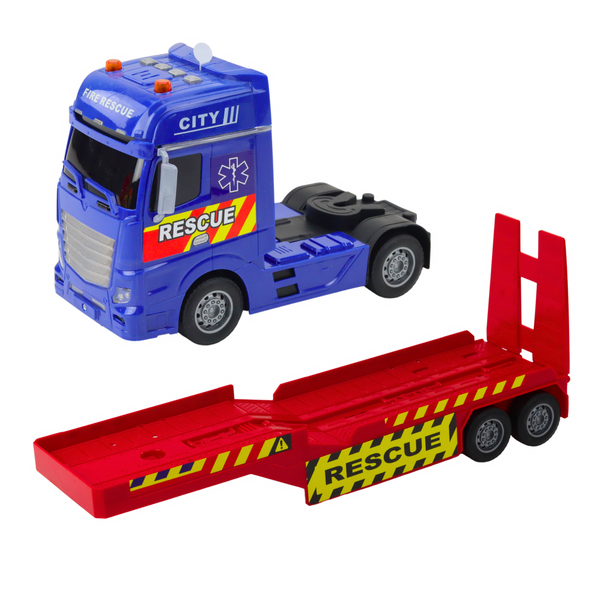 Rettungsset, LKW-Helikopter, Autolichter, Geräusche