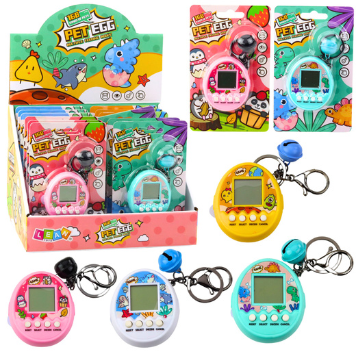 Tamagotchi Pet Egg Elektronisches Spiel 168 Tiere Schlüsselanhänger mit Glocke