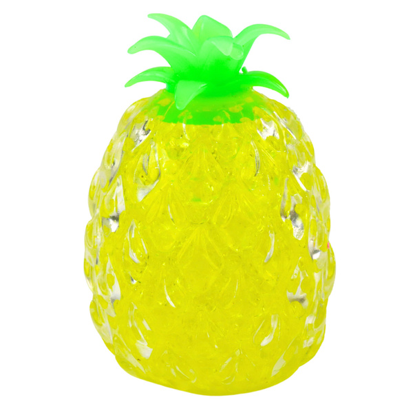 Pineapple Fruit Anti-Stress Squishy with Hydrogel Balls Yellow