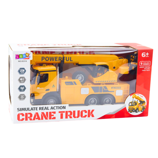 Ferngesteuerter RC-Kran mit Haken 2,4 G 9 CH Gelb