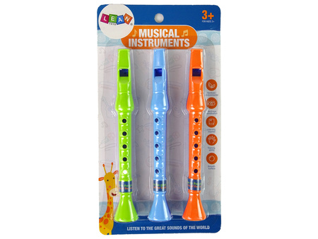 Set of Three Flutes for Children Animals