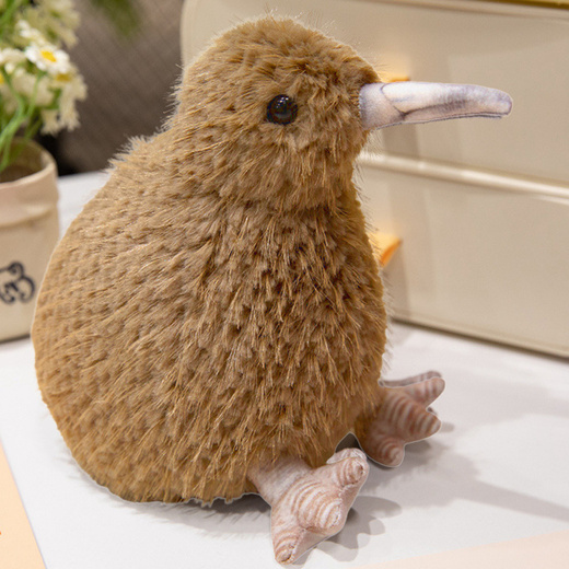 Plush Kiwi Bird Plush Toy Mascot Cuddly Toy Light Brown 17cm