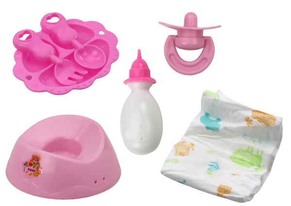 Baby Doll Peeing Bodysuit Hat Potty Bottle Accessories
