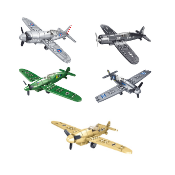 Set of Building Blocks Fighter Military Airplane Propulsion